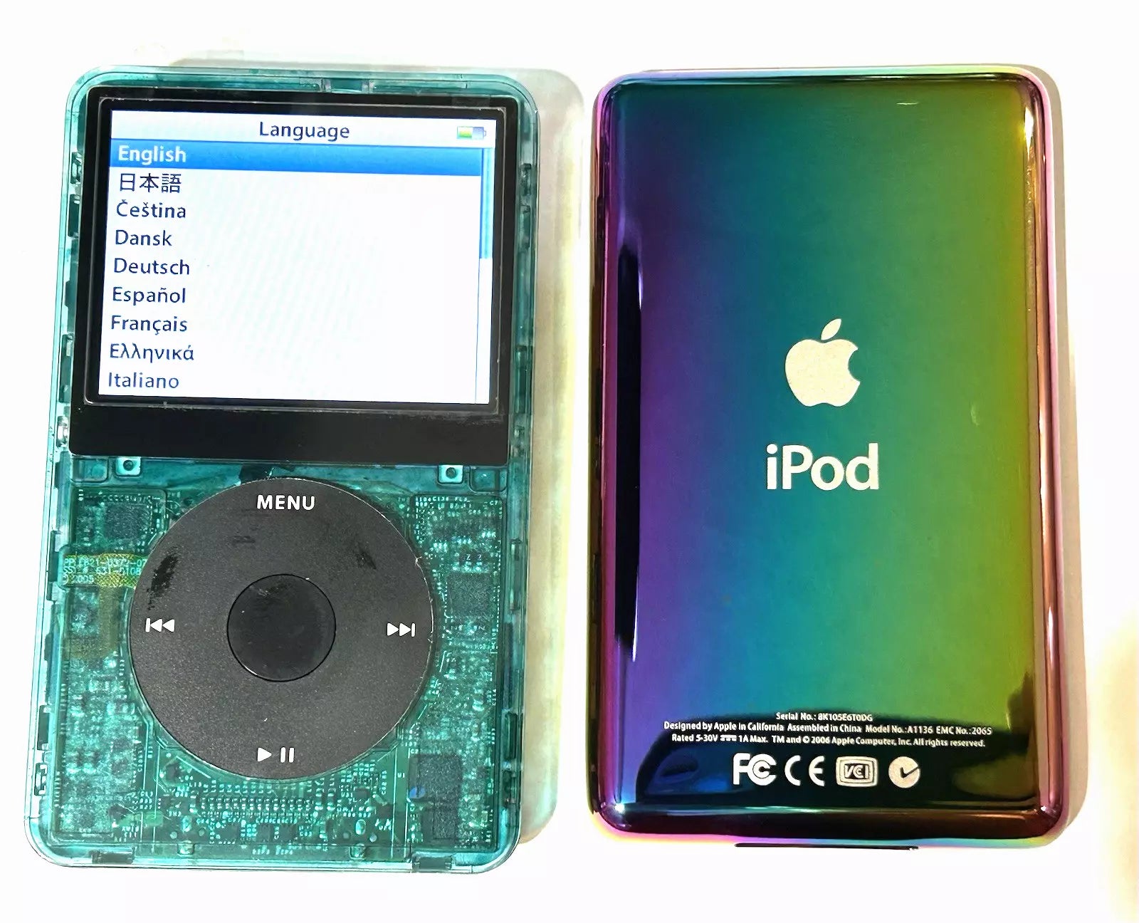 APPLE iPOD CLASSIC 5.5th Turq 2TB SSD Wolfson DAC Atomic 3000 Mega Battery