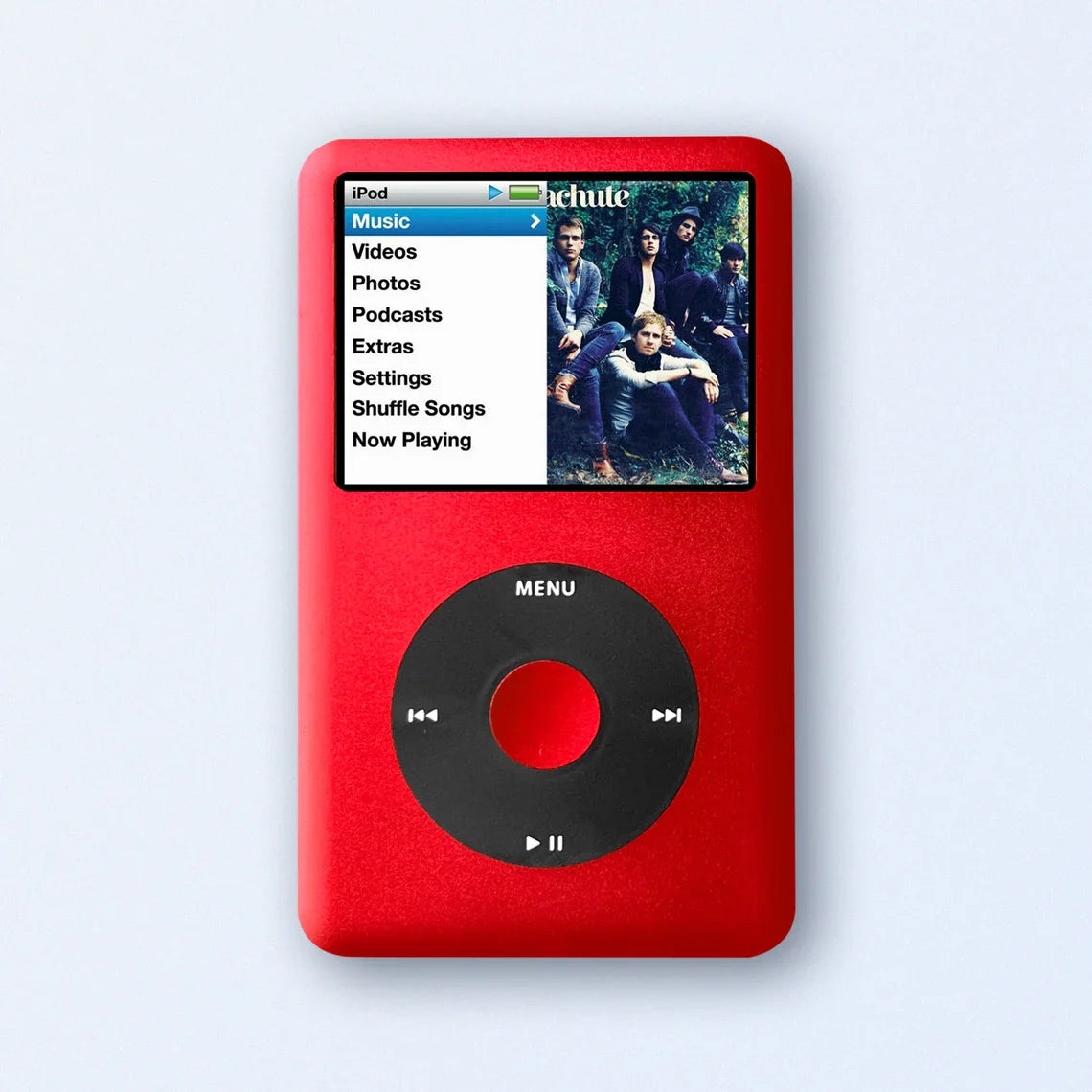 Apple iPod Classic 7th Gen Red Upgraded with SDXC Card, Custom Media Player , USB C mod upgrade (2TB 3000 mAh)
