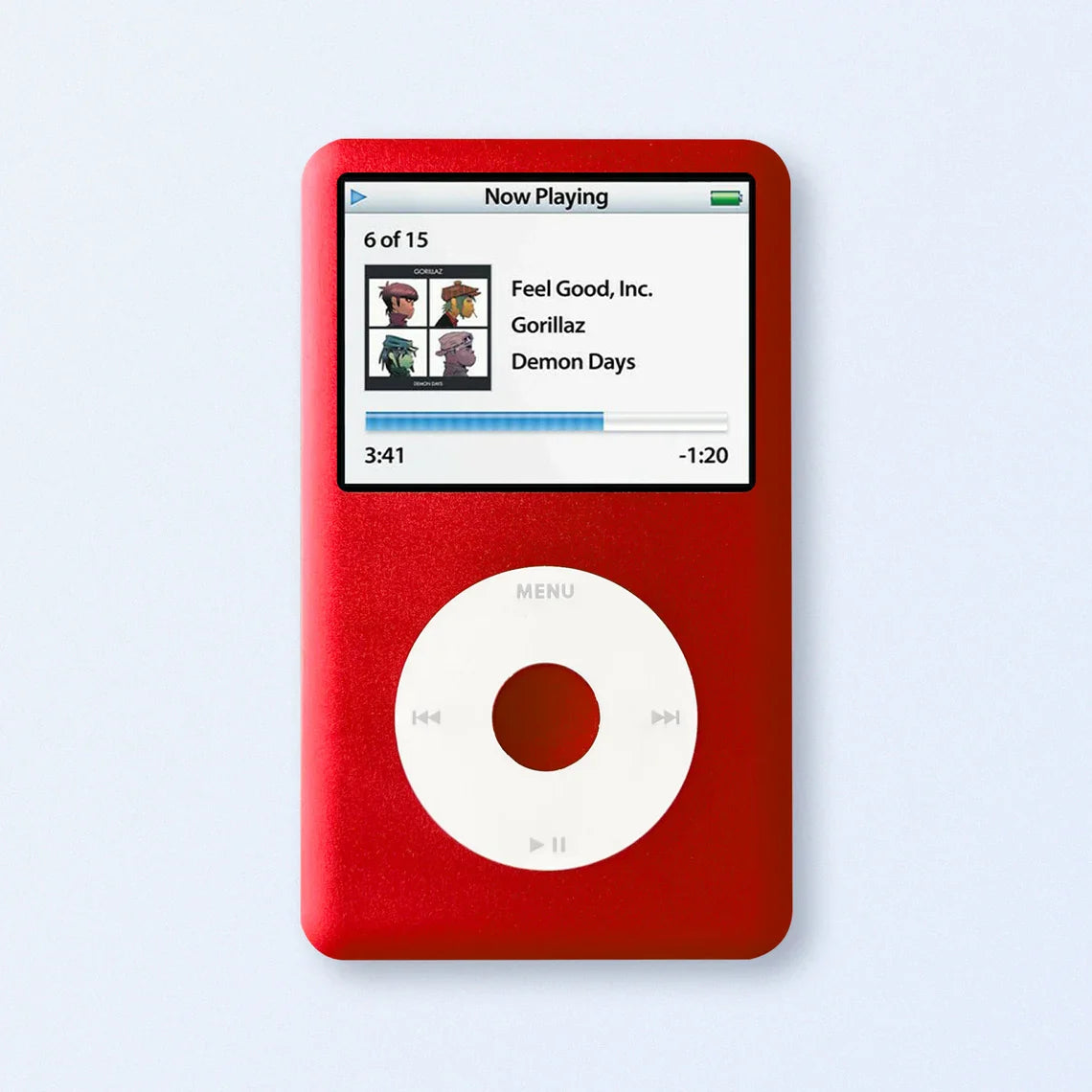 Apple iPod Classic 7th Gen Red Upgraded with SDXC Card, Custom Media Player , USB C mod upgrade (2TB 3000 mAh)