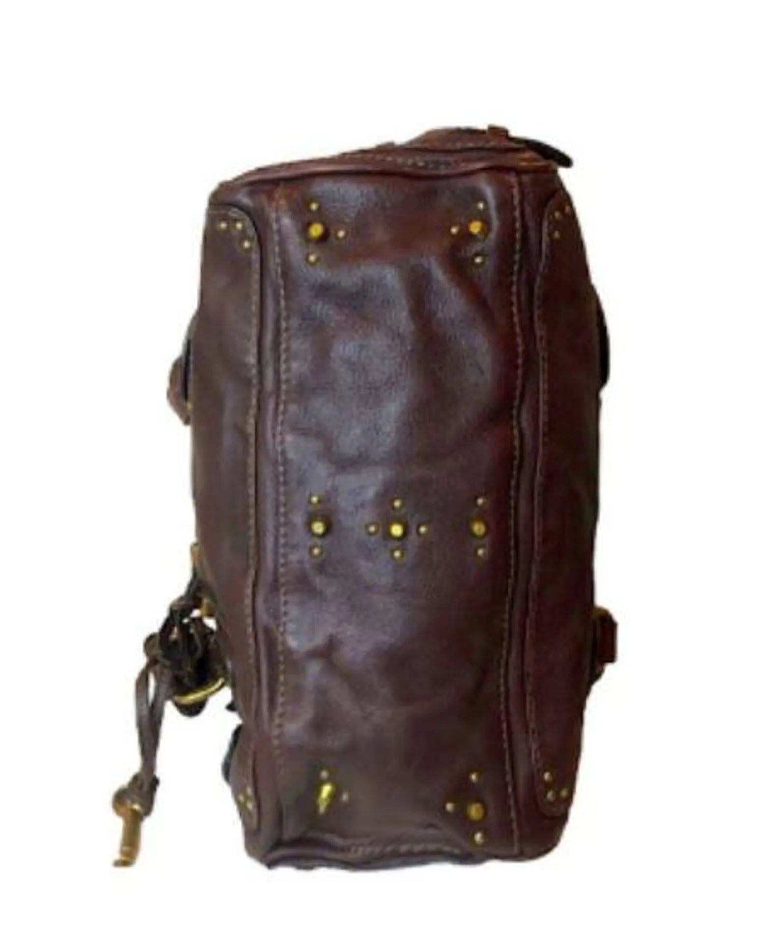 Authentic Vintage 90s Chloé Paddington Bag - Dark Reddish Brown Leather Handbag - Rare Designer Collectible