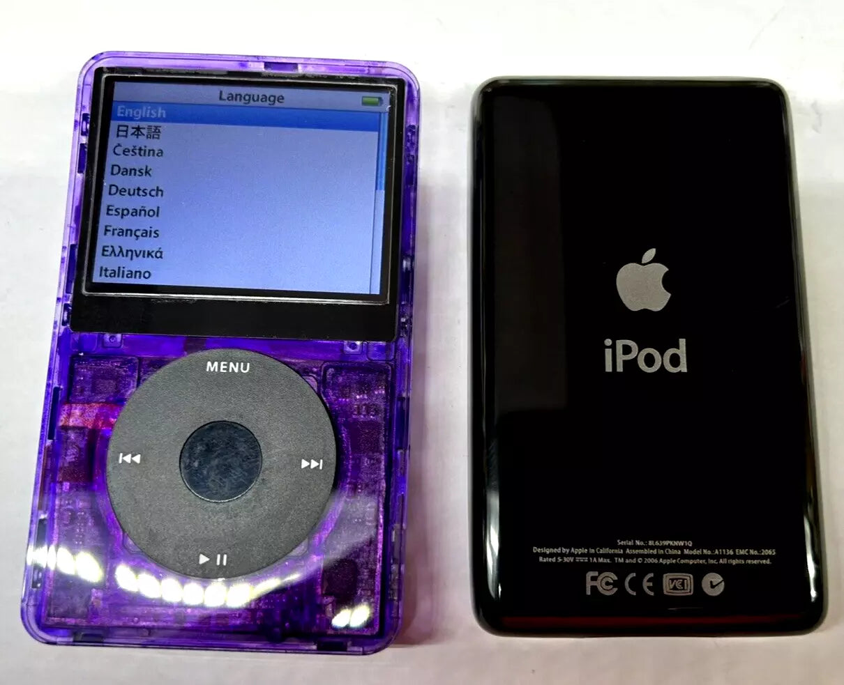 APPLE iPOD CLASSIC 5.5th Atomic Purple Black 2TB SSD Wolfson DAC 3000 Mega Battery
