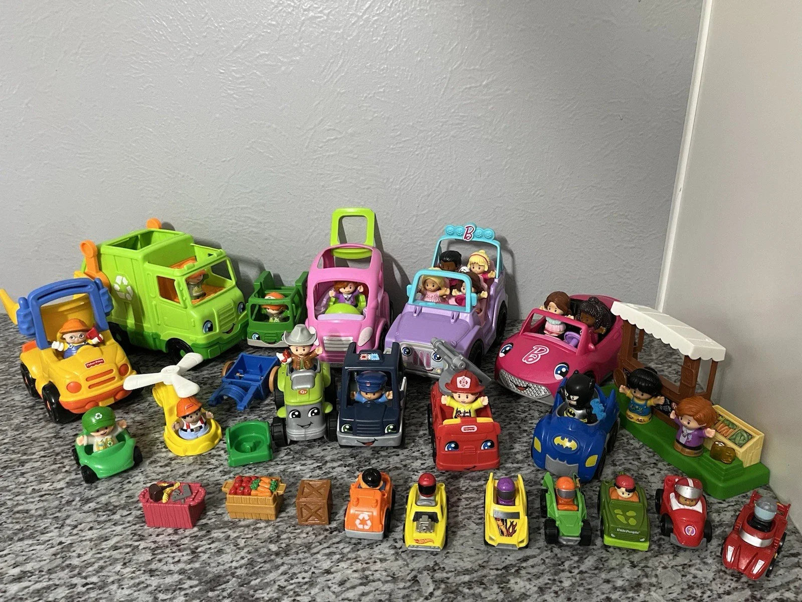Huge Lot of 225 Fisher Price Little People Animals Disney Princess Barbie